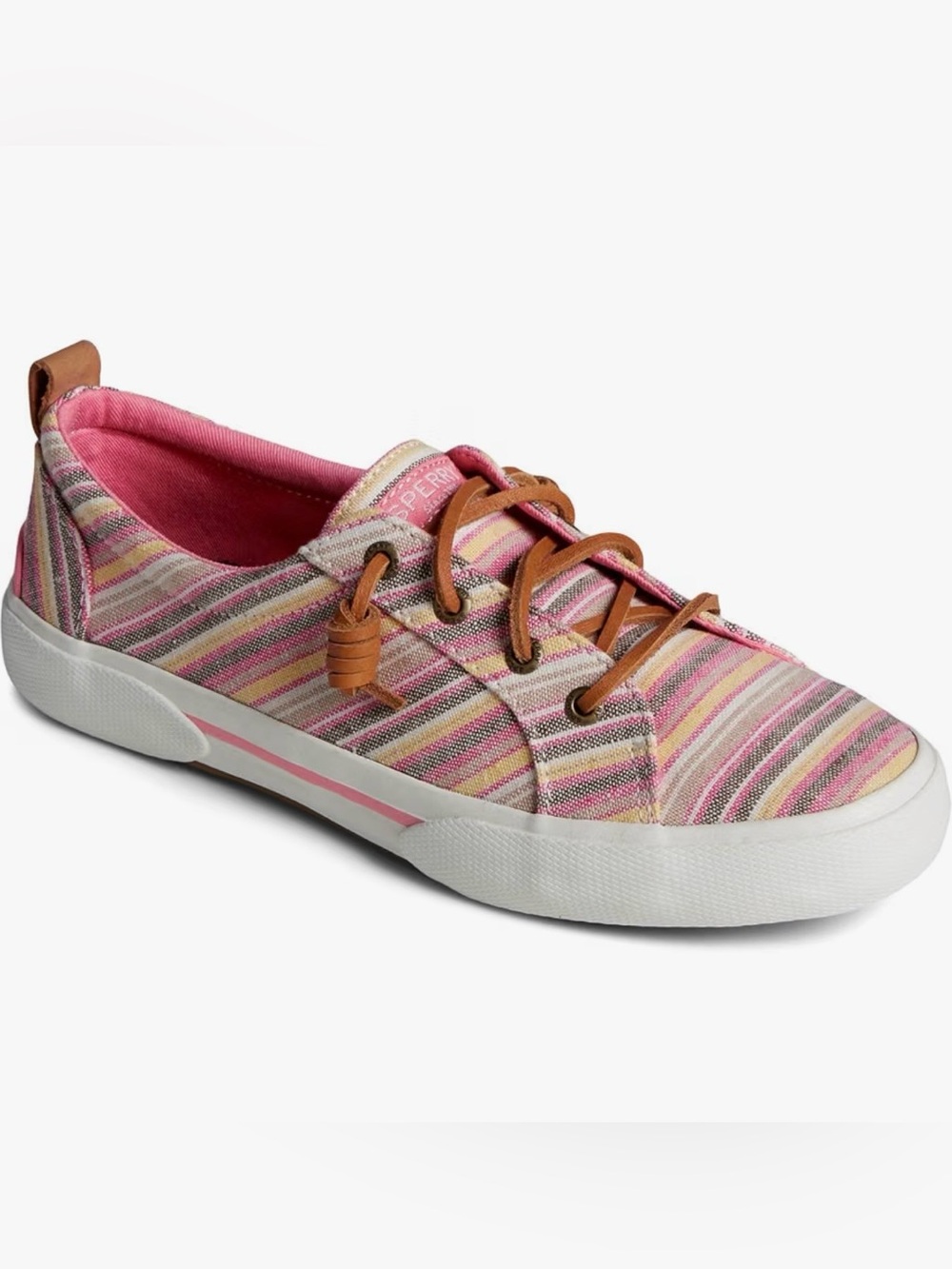 Sperry Top-Sider Pier Wave LTT Multicolor Striped Canvas Sneakers - Size 6.5